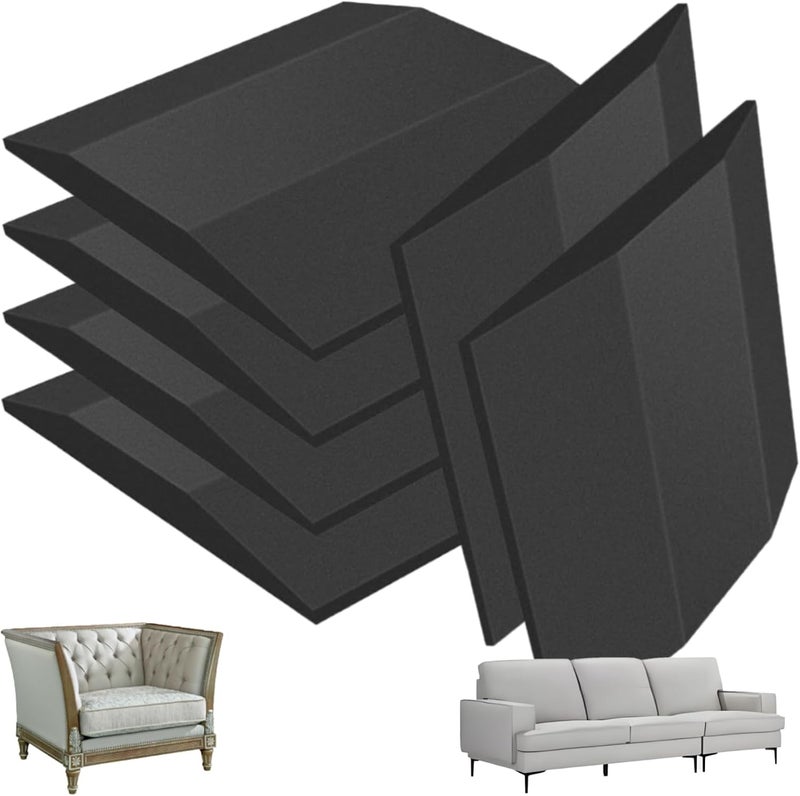 HANDRERLEE 6 PCS Couch Cushion Support, 20" x 20" Black Couch Supports for Sagging Cushions, High-Density Foam for Support and Repairing Sagging Furniture Seat Cushions - Image 1